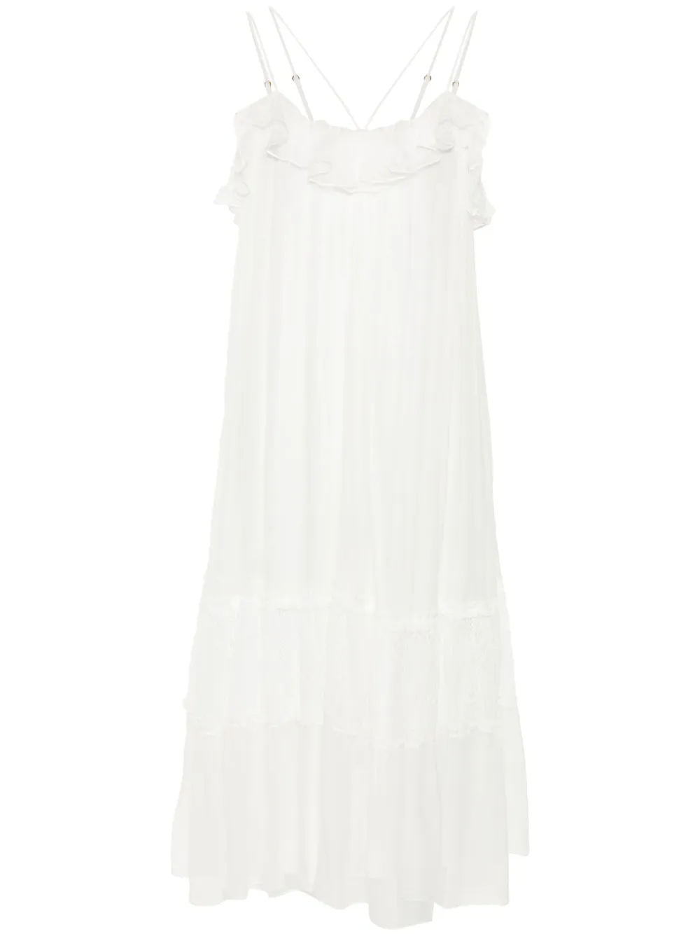 Шелковое платье с цветочным кружевом Nissa, белый
Шелковое платье с цветочным кружевом Nissa, белый