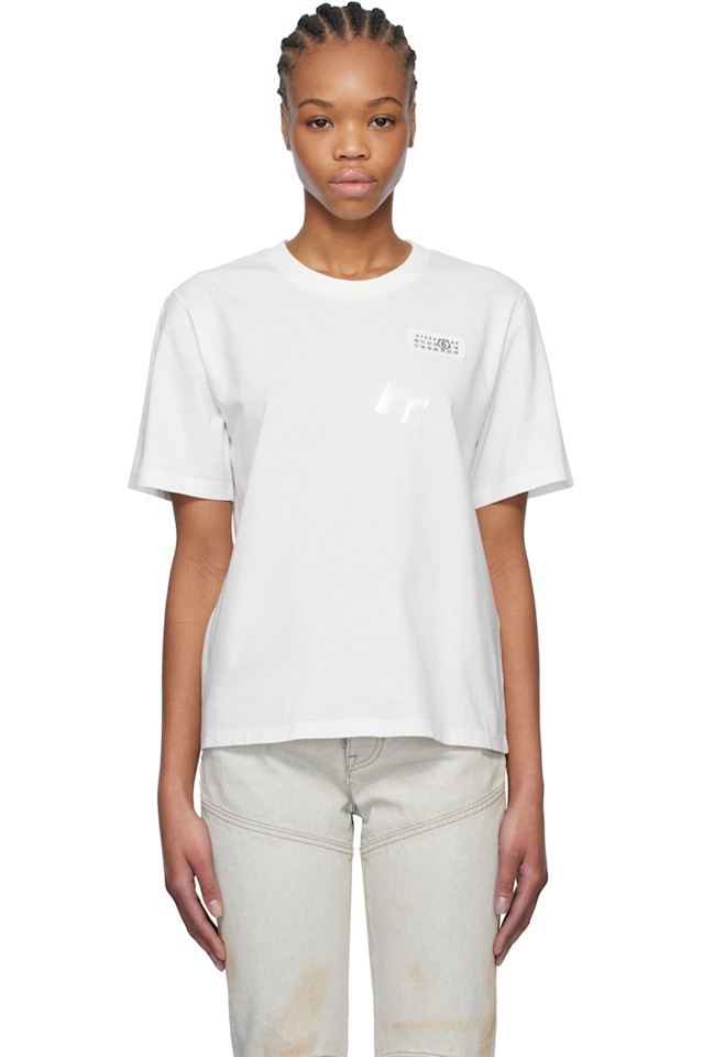 Футболка с логотипом на клейкой основе Mm6 Maison Margiela, белый
Футболка с логотипом на клейкой основе Mm6 Maison Margiela, белый