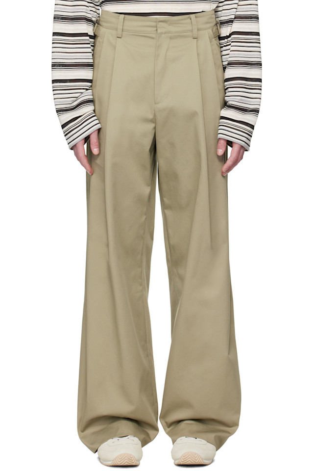 эксклюзивные брюки из твила бежевого оттенка от Ssense System, цвет sg
эксклюзивные брюки из твила бежевого оттенка от Ssense System, цвет sg