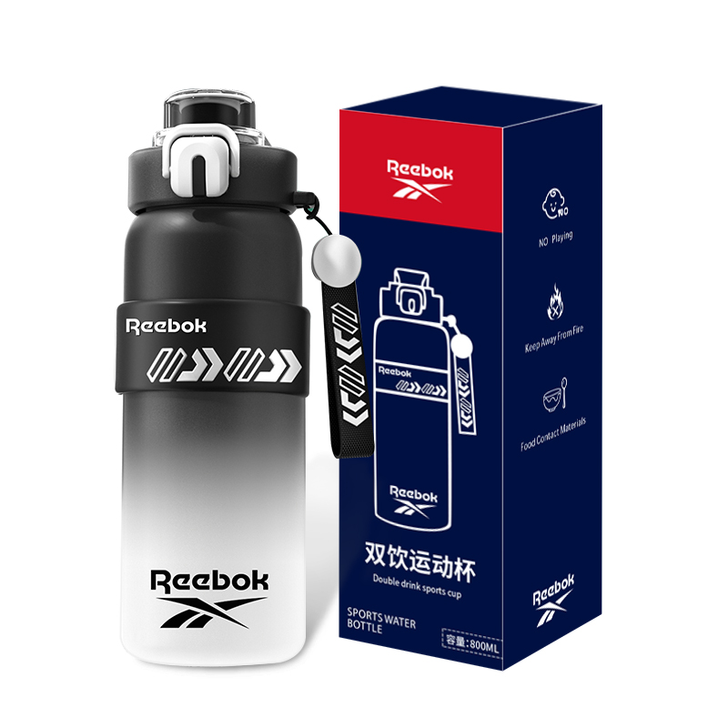 Reebok Спортивная бутылка Tritan черно-белый градиент 800ML
Reebok Спортивная бутылка Tritan черно-белый градиент 800ML