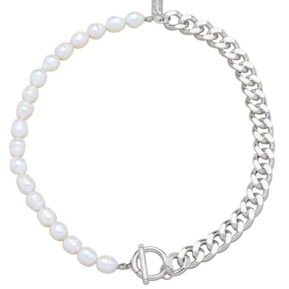 Ожерелье из жемчуга пресноводного происхождения с полукольцами панцирного плетения, 18 дюймов, застежка-тогл Pompeii2, серебряный
Ожерелье из жемчуга пресноводного происхождения с полукольцами панцирного плетения, 18 дюймов, застежка-тогл Pompeii2, серебряный