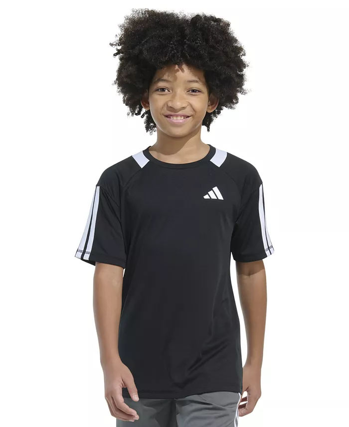 Футболка для мальчиков Big Boys Sereno с сетчатыми вставками и тремя полосками adidas, черный
Футболка для мальчиков Big Boys Sereno с сетчатыми вставками и тремя полосками adidas, черный