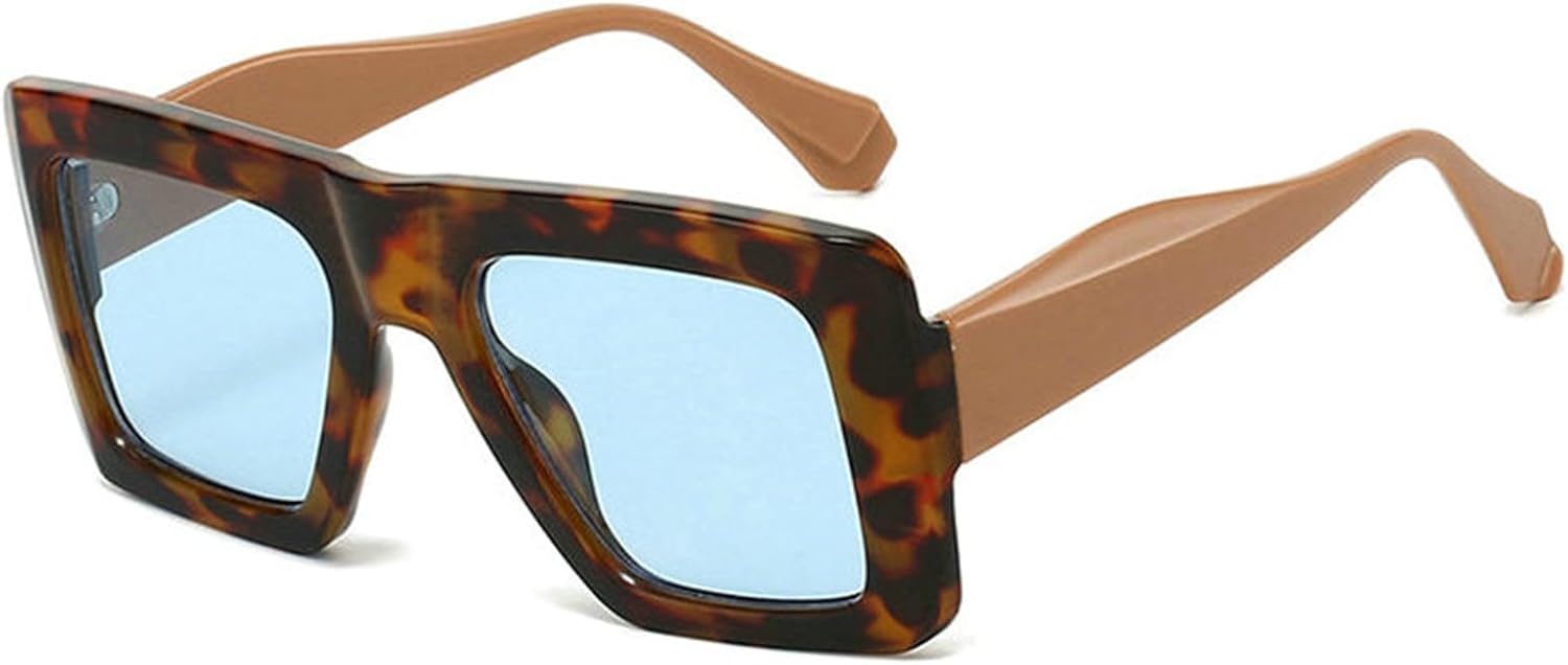 COTIA Модные квадратные солнцезащитные очки большого размера для женщин и мужчин, стильные, в классической винтажной оправе, с плоской верхней частью, прямоугольной формы, Blue
COTIA Модные квадратные солнцезащитные очки большого размера для женщин и мужчин, стильные, в классической винтажной оправе, с плоской верхней частью, прямоугольной формы, Blue