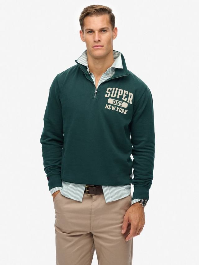 Винтажный спортивный джемпер с молнией до половины Superdry, Eagle Green
Винтажный спортивный джемпер с молнией до половины Superdry, Eagle Green