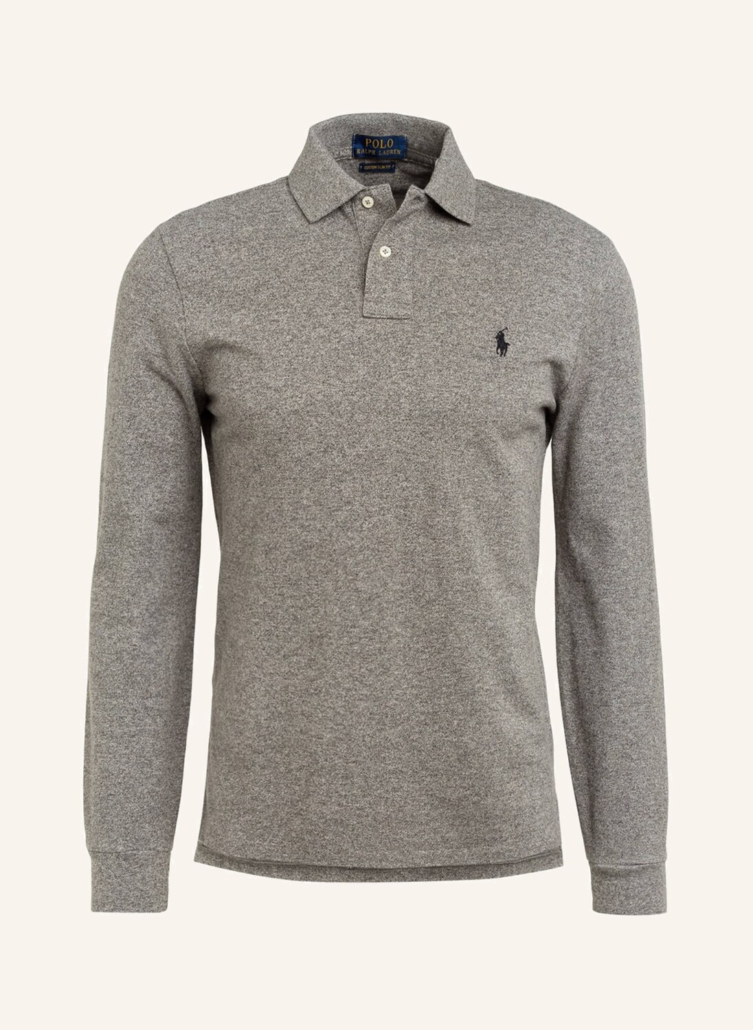 Рубашка поло POLO RALPH LAUREN Piqué Custom Slim Fit, серый 
Рубашка поло POLO RALPH LAUREN Piqué Custom Slim Fit, серый