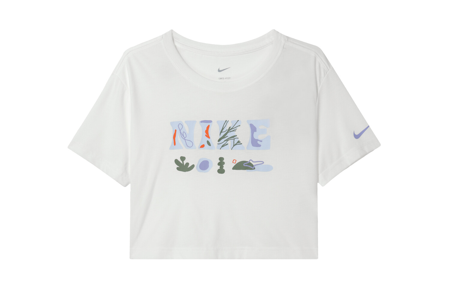Женская футболка с круглым вырезом и принтом Dri-FIT, белая Nike
Женская футболка с круглым вырезом и принтом Dri-FIT, белая Nike