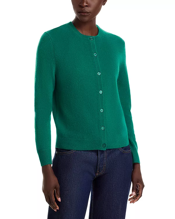 Кардиган с круглым вырезом из 100% кашемира - эксклюзивная модель. C By Bloomingdale'S Cashmere, зеленый
Кардиган с круглым вырезом из 100% кашемира - эксклюзивная модель. C By Bloomingdale'S Cashmere, зеленый