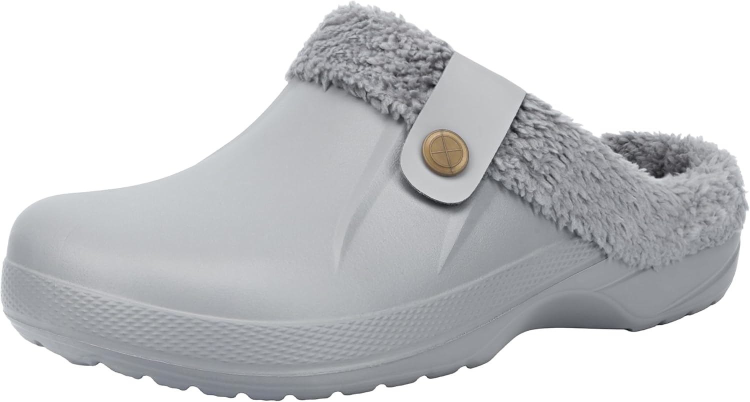 Женские и мужские сабо ChayChax с меховой подкладкой, супинатором из памяти формы, теплые пушистые тапочки, зимние, водонепроницаемые, для дома и улицы, серый
Женские и мужские сабо ChayChax с меховой подкладкой, супинатором из памяти формы, теплые пушистые тапочки, зимние, водонепроницаемые, для дома и улицы, серый