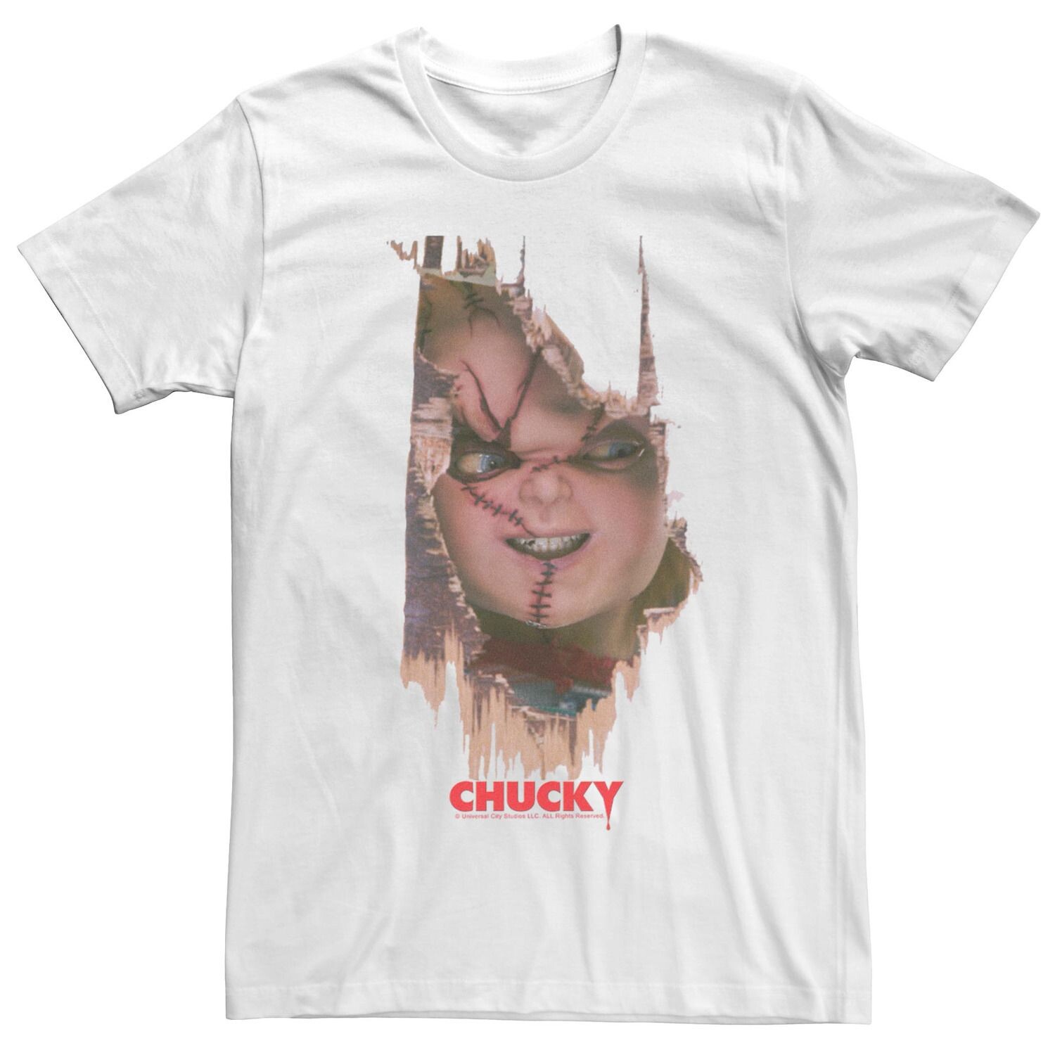 Мужская футболка Chucky It's Chucky Wood Door Breath Through Movie Poster Licensed Character, белый
Мужская футболка Chucky It's Chucky Wood Door Breath Through Movie Poster Licensed Character, белый