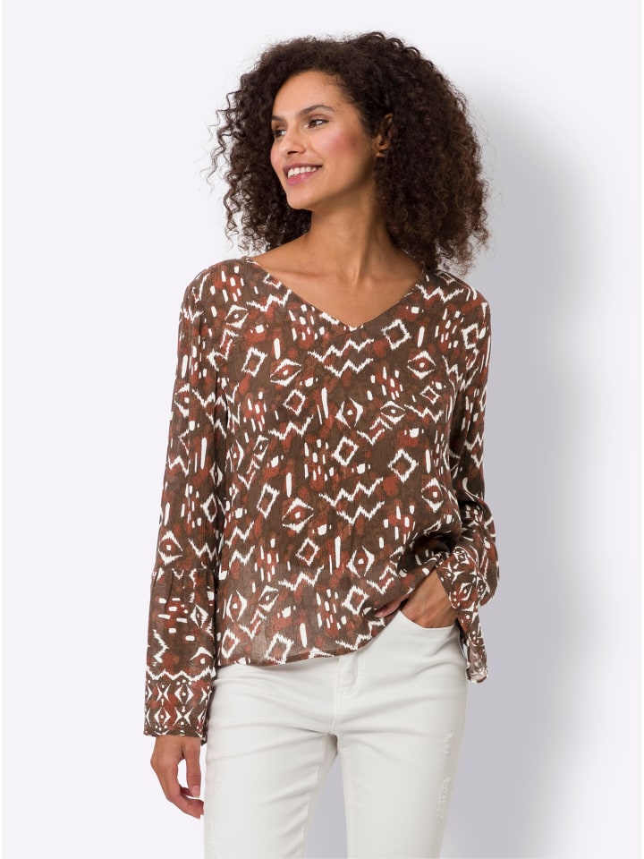 Блузка-слипон с принтом красновато-коричневого и шампанского цветов Heine
Блузка-слипон с принтом красновато-коричневого и шампанского цветов Heine