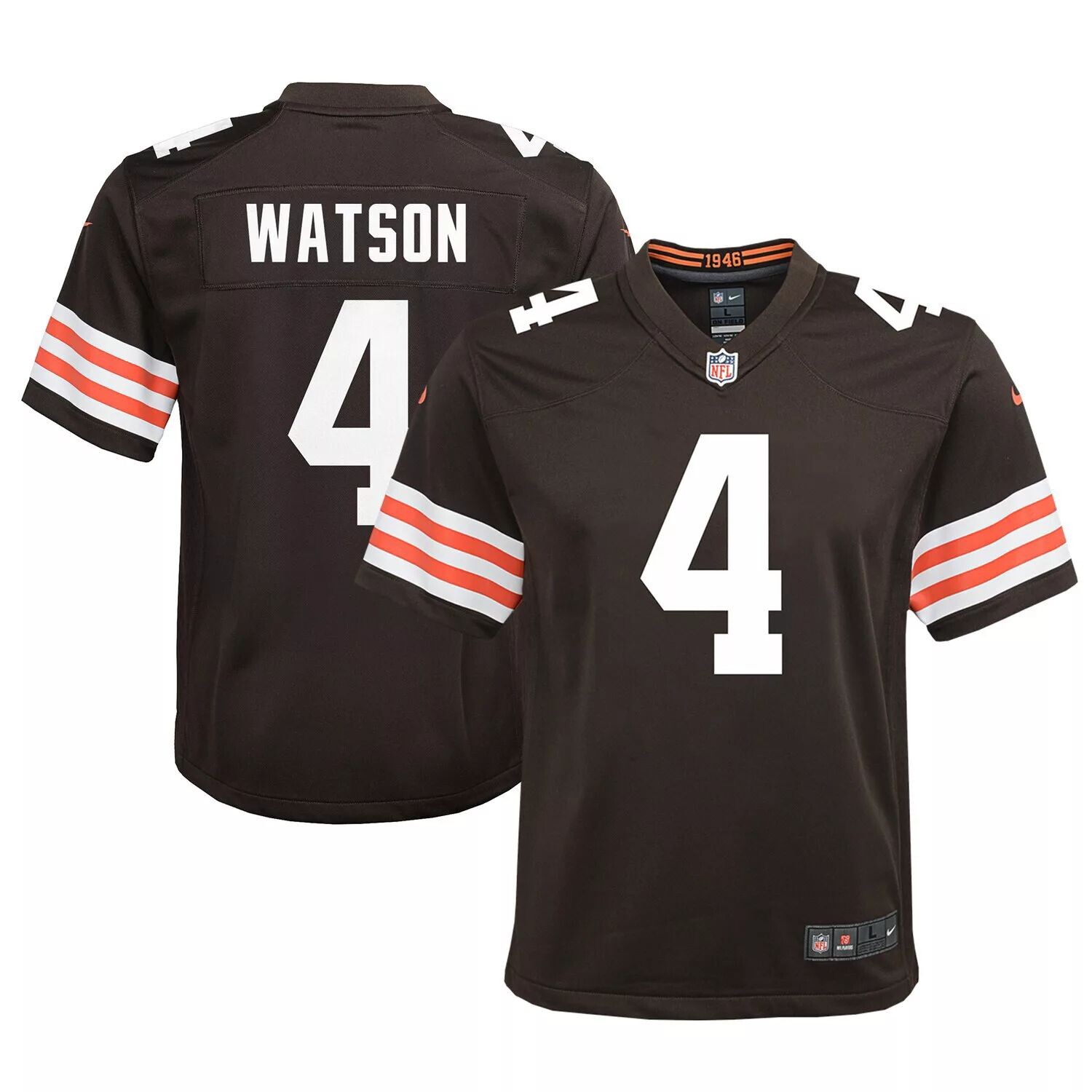 Молодежная игровая майка Nike Deshaun Watson Brown Cleveland Browns Nike
Молодежная игровая майка Nike Deshaun Watson Brown Cleveland Browns Nike