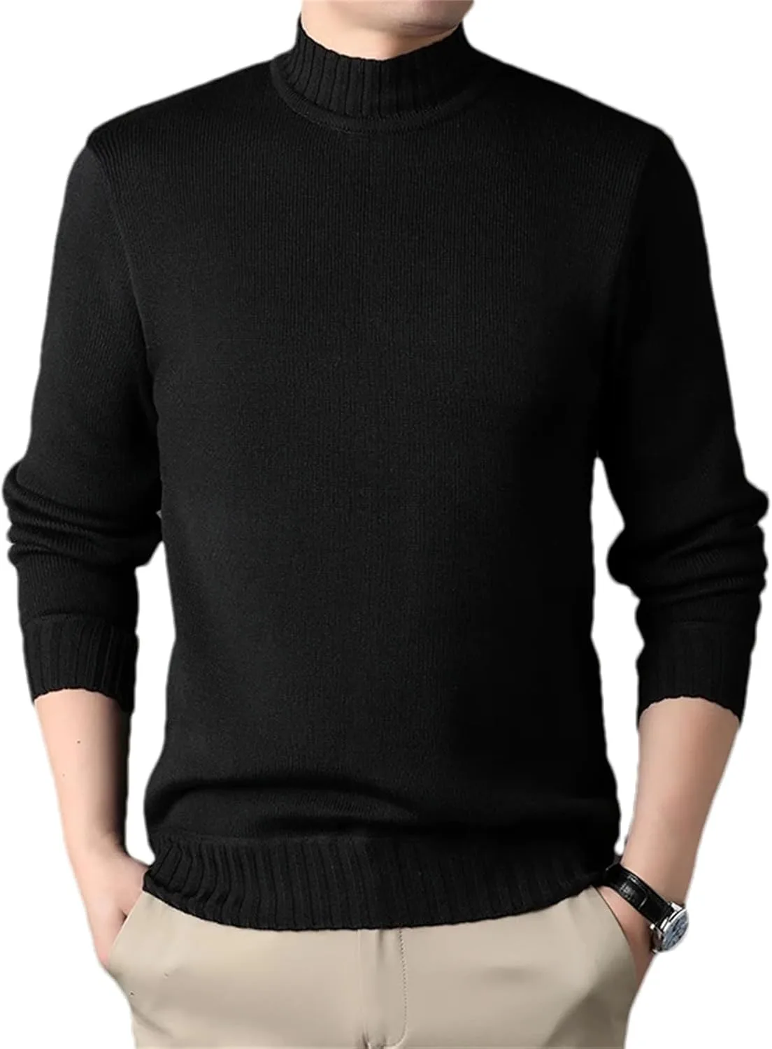 Мужской осенне-зимний свитер Slim Fit с воротником-гольф OWEIEYEU
Мужской осенне-зимний свитер Slim Fit с воротником-гольф OWEIEYEU