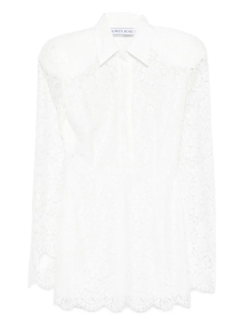 Кружевное мини-платье с длинными рукавами Rowen Rose, белый
Кружевное мини-платье с длинными рукавами Rowen Rose, белый