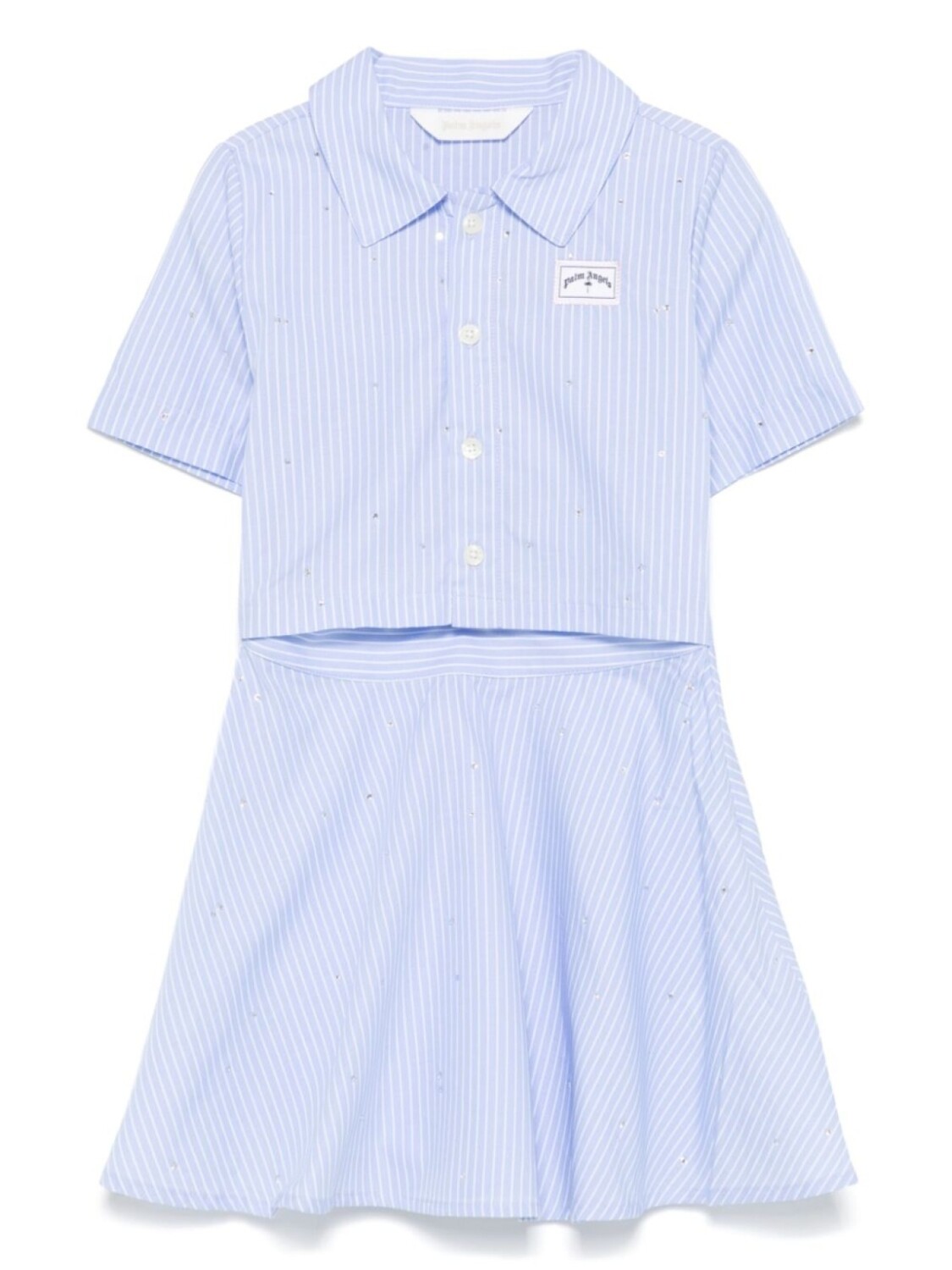 Платье со стразами Palm Angels Kids, синий
Платье со стразами Palm Angels Kids, синий