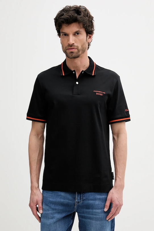 Хлопковая поло Boss, черный
Хлопковая поло Boss, черный