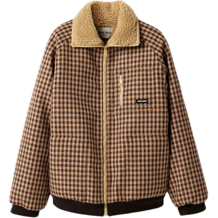 Куртка с логотипом на молнии MIU MIU, коричневый
Куртка с логотипом на молнии MIU MIU, коричневый