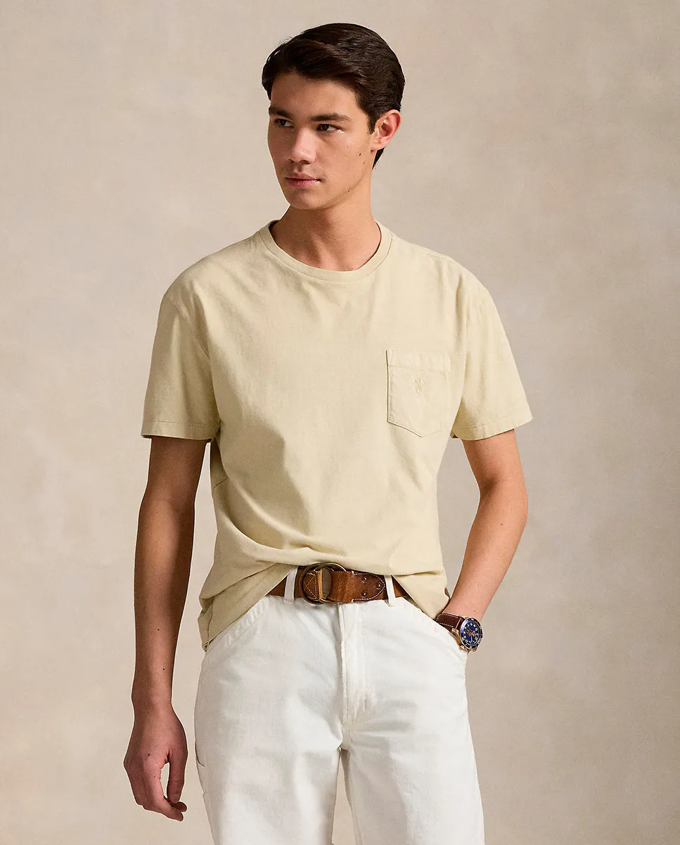 Мужской джерси трикотажная футболка с карманом Polo Ralph Lauren, натуральный
Мужской джерси трикотажная футболка с карманом Polo Ralph Lauren, натуральный