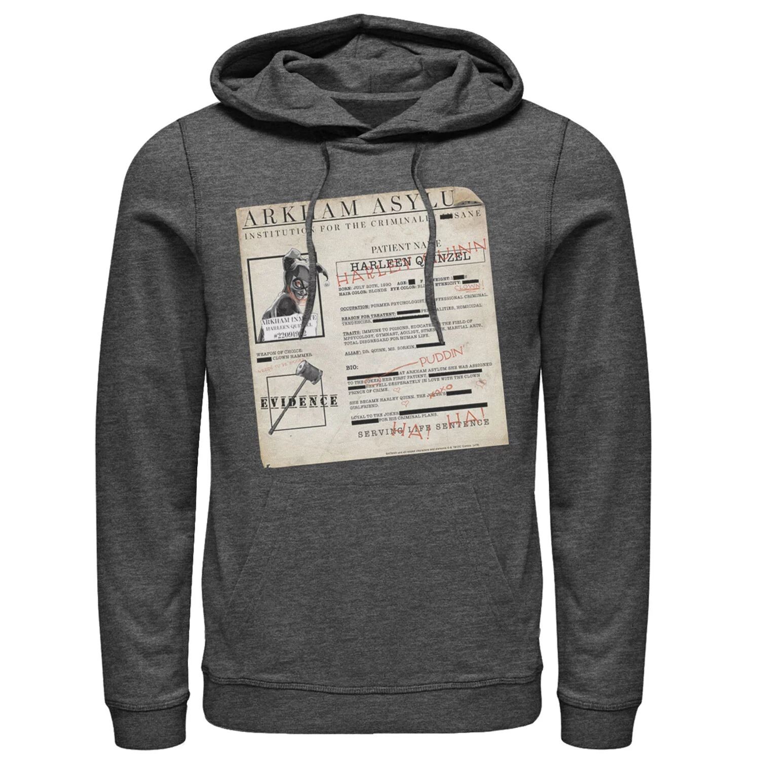 Мужская толстовка с капюшоном Batman Harley Quinn Akham Asylum Records DC Comics
Мужская толстовка с капюшоном Batman Harley Quinn Akham Asylum Records DC Comics