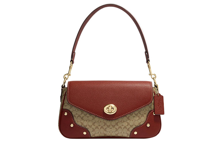 Сумка через плечо из лакированного холста с отделкой из тисненой кожи женская цвета хаки с терракотовым оттенком COACH
Сумка через плечо из лакированного холста с отделкой из тисненой кожи женская цвета хаки с терракотовым оттенком COACH