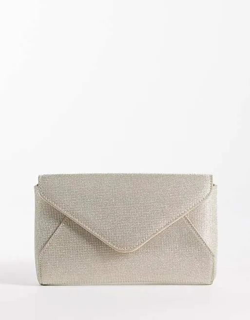 Золотистый блестящий клатч New Look
Золотистый блестящий клатч New Look