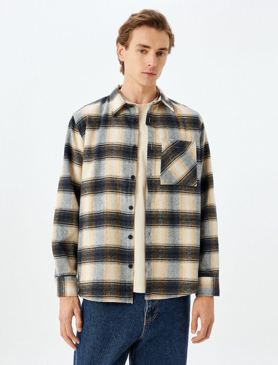 Рубашка на пуговицах классического кроя Koton, серый
Рубашка на пуговицах классического кроя Koton, серый