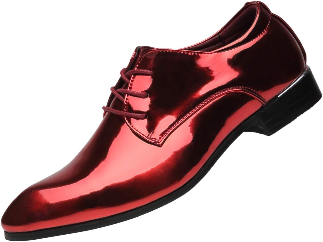 Мужские оксфорды Santimon с острым носком из блестящей лакированной кожи, шнуровка, повседневные и вечерние туфли, красный
Мужские оксфорды Santimon с острым носком из блестящей лакированной кожи, шнуровка, повседневные и вечерние туфли, красный