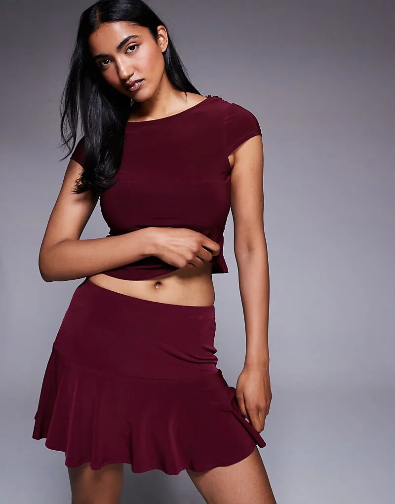 Бордовая облегающая мини-юбка ASOS DESIGN
Бордовая облегающая мини-юбка ASOS DESIGN