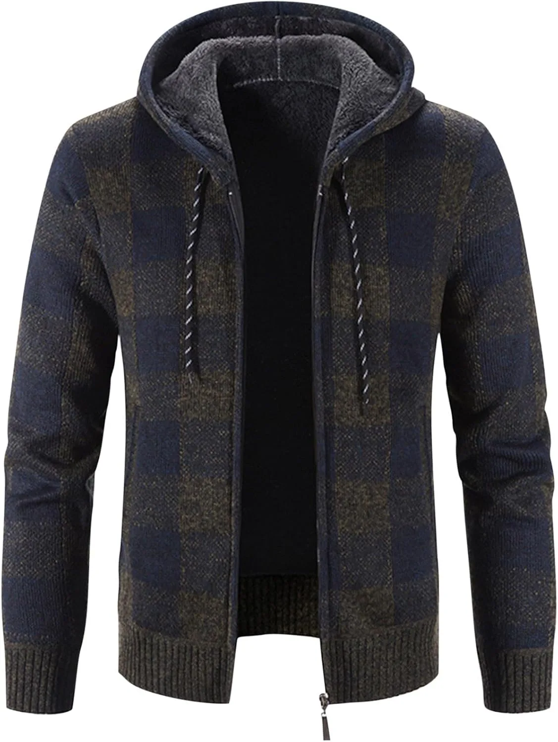 Толстый вязаный кардиган с капюшоном и теплой подкладкой
Толстый вязаный кардиган с капюшоном и теплой подкладкой