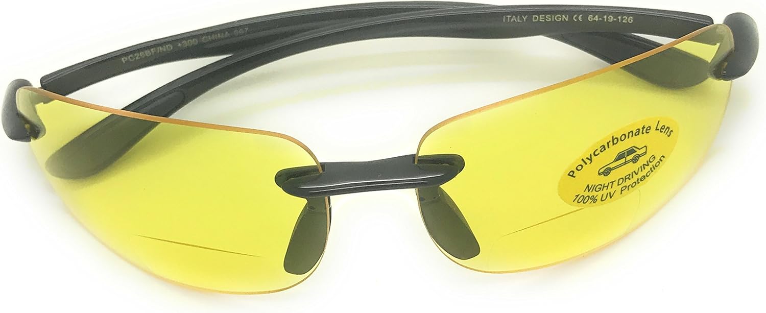 Солнцезащитные очки Sun Readers без оправы Maui Wrap с поляризованными или неполяризованными линзами, легкая оправа из материала TR90, бифокальные линзы MyUV, Black Frame / Night Driving Yellow Lens
Солнцезащитные очки Sun Readers без оправы Maui Wrap с поляризованными или неполяризованными линзами, легкая оправа из материала TR90, бифокальные линзы MyUV, Black Frame / Night Driving Yellow Lens