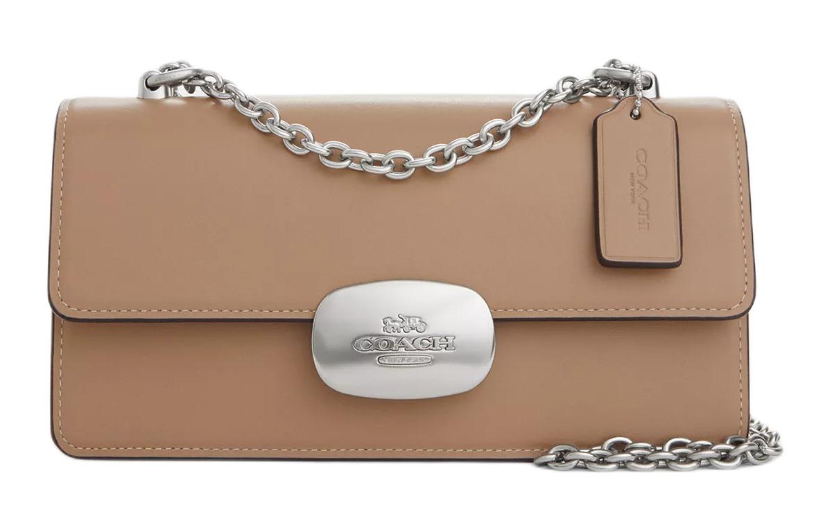Сумка через плечо Eliza из телячьей кожи, средняя женская серебристо-бежевая COACH
Сумка через плечо Eliza из телячьей кожи, средняя женская серебристо-бежевая COACH