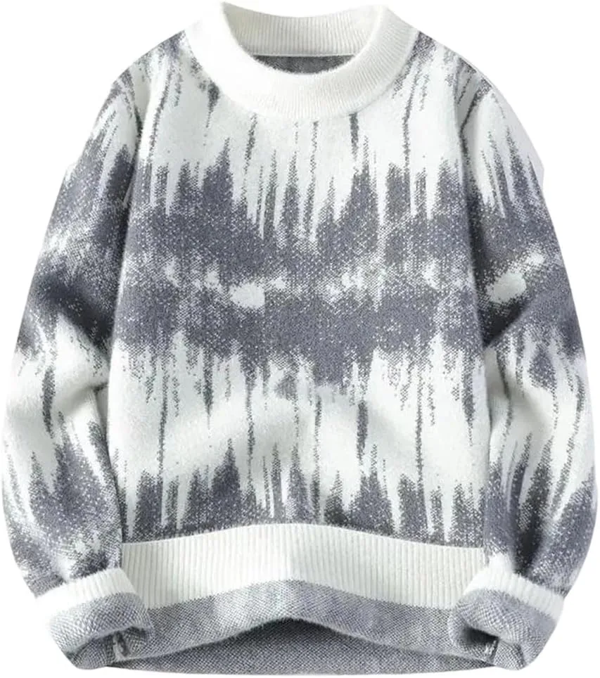 Свитер мужской повседневный с круглым вырезом, свободный, градиентный тай-дай
Свитер мужской повседневный с круглым вырезом, свободный, градиентный тай-дай