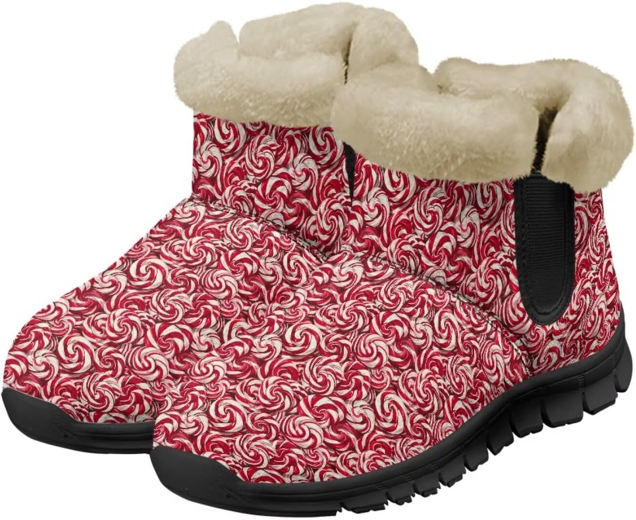 Зимние ботинки Noprint для женщин и мужчин, снегоступы с меховой подкладкой, зимние туфли на липучке, ботильоны для прогулок на улице Noprintge, Xmas Candy
Зимние ботинки Noprint для женщин и мужчин, снегоступы с меховой подкладкой, зимние туфли на липучке, ботильоны для прогулок на улице Noprintge, Xmas Candy