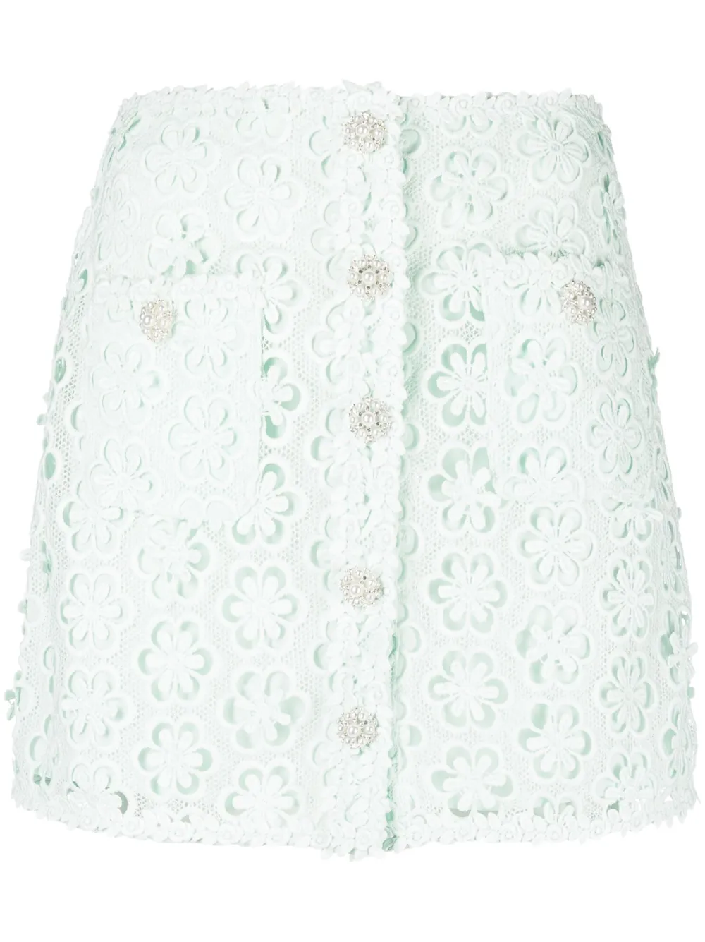 Юбка мини с кружевом Self-Portrait, зеленый
Юбка мини с кружевом Self-Portrait, зеленый