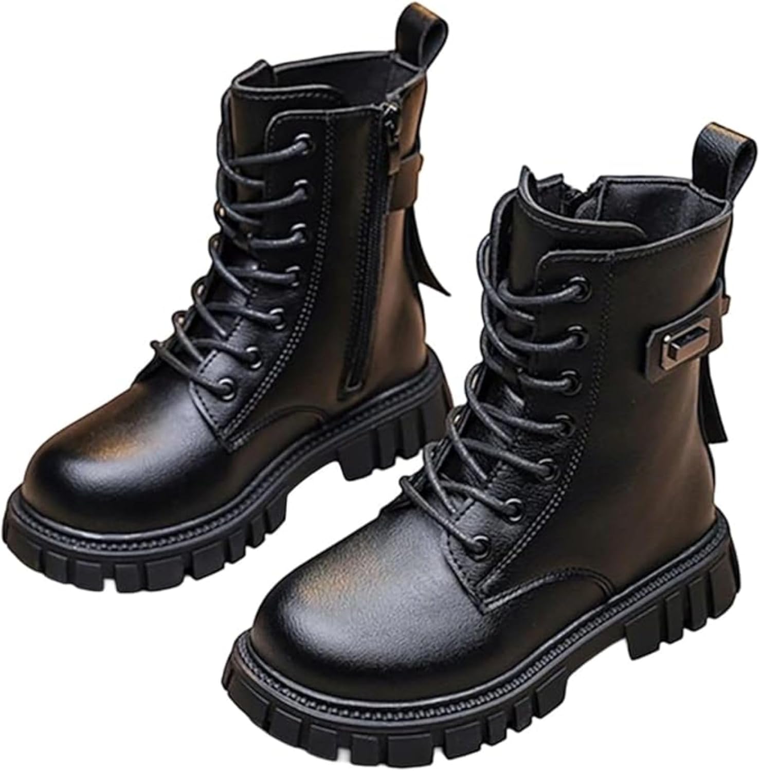 Девочкам кожаные ботинки с шнуровкой, боевые, для верховой езды, с боковой молнией, в стиле панк/гот, с рифленой подошвой, противоскользящие, ковбойские ботильоны, 4-12 лет Generic, Black
Девочкам кожаные ботинки с шнуровкой, боевые, для верховой езды, с боковой молнией, в стиле панк/гот, с рифленой подошвой, противоскользящие, ковбойские ботильоны, 4-12 лет Generic, Black