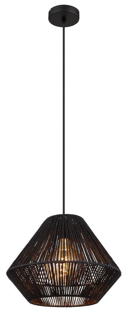 Подвесной светильник Globo Lighting металлический черный матовый, черный, черный ПВХ-кабель, высоту можно укорачивать, плафон из натуральных веревок, ø: 350 мм, В: 1200 мм, без 1x E27 15 Вт 230 В.
Подвесной светильник Globo Lighting металлический черный матовый, черный, черный ПВХ-кабель, высоту можно укорачивать, плафон из натуральных веревок, ø: 350 мм, В: 1200 мм, без 1x E27 15 Вт 230 В.