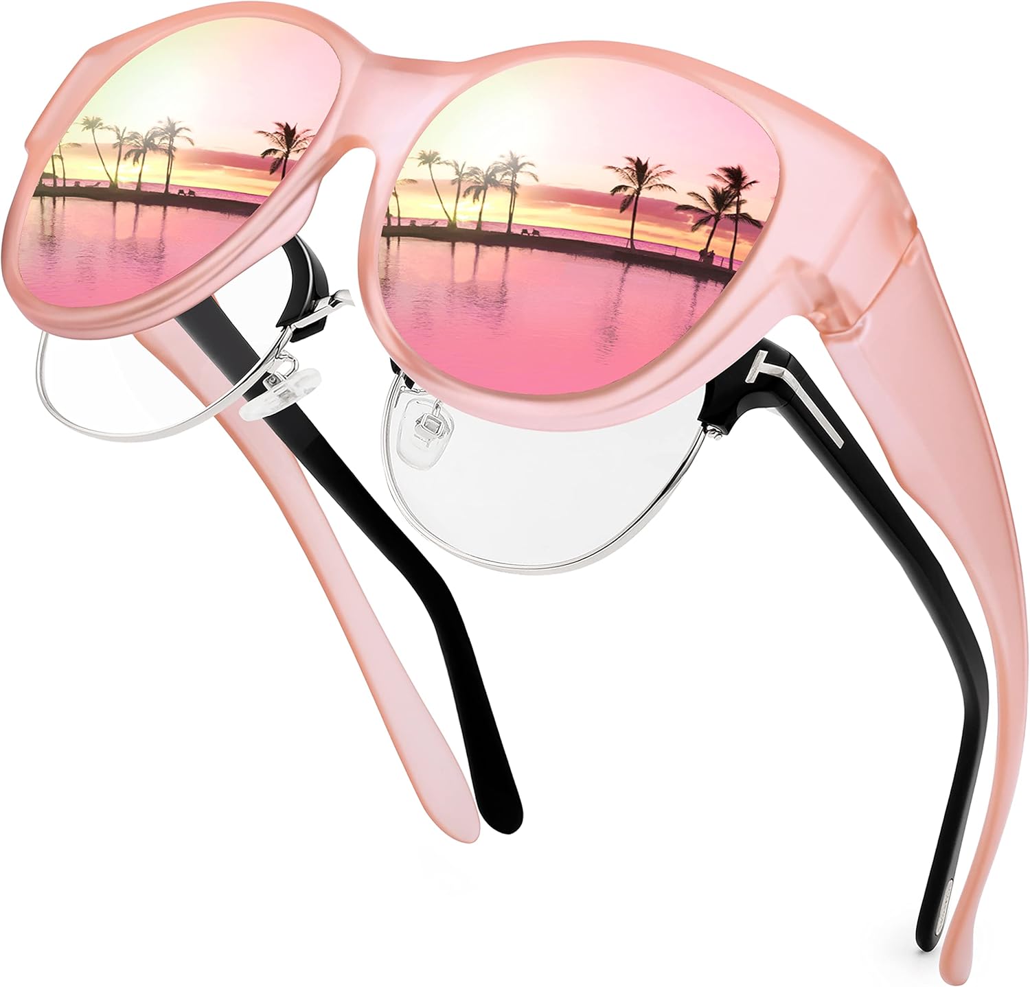 Поляризованные солнцезащитные очки поверх обычных очков для женщин, солнцезащитные очки-«кошачий глаз», модные солнцезащитные очки с защитой от УФ-излучения UV400 Paukis, P01 Matte Pink/Pink Mirrored
Поляризованные солнцезащитные очки поверх обычных очков для женщин, солнцезащитные очки-«кошачий глаз», модные солнцезащитные очки с защитой от УФ-излучения UV400 Paukis, P01 Matte Pink/Pink Mirrored