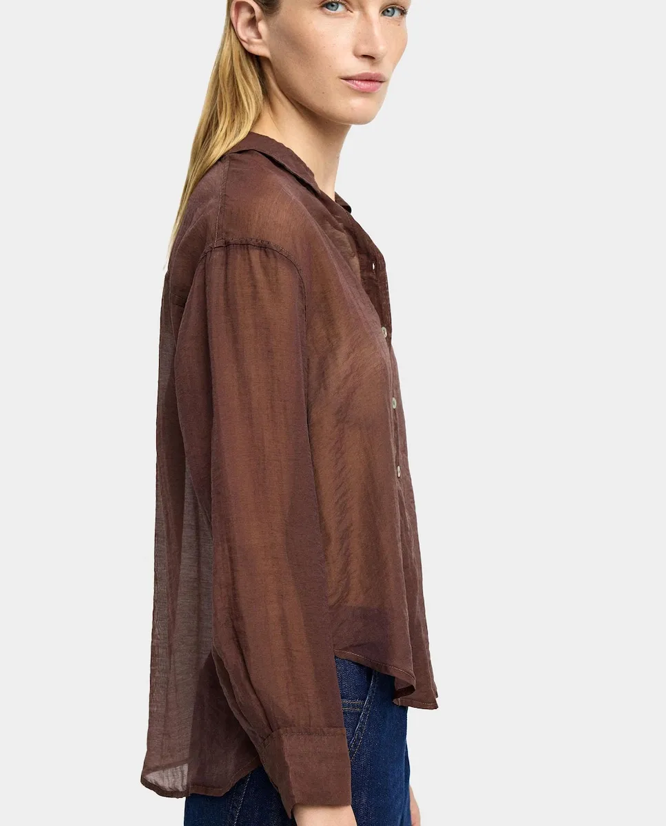 Женская полупрозрачная рубашка с длинными рукавами Parfois, коричневый
Женская полупрозрачная рубашка с длинными рукавами Parfois, коричневый