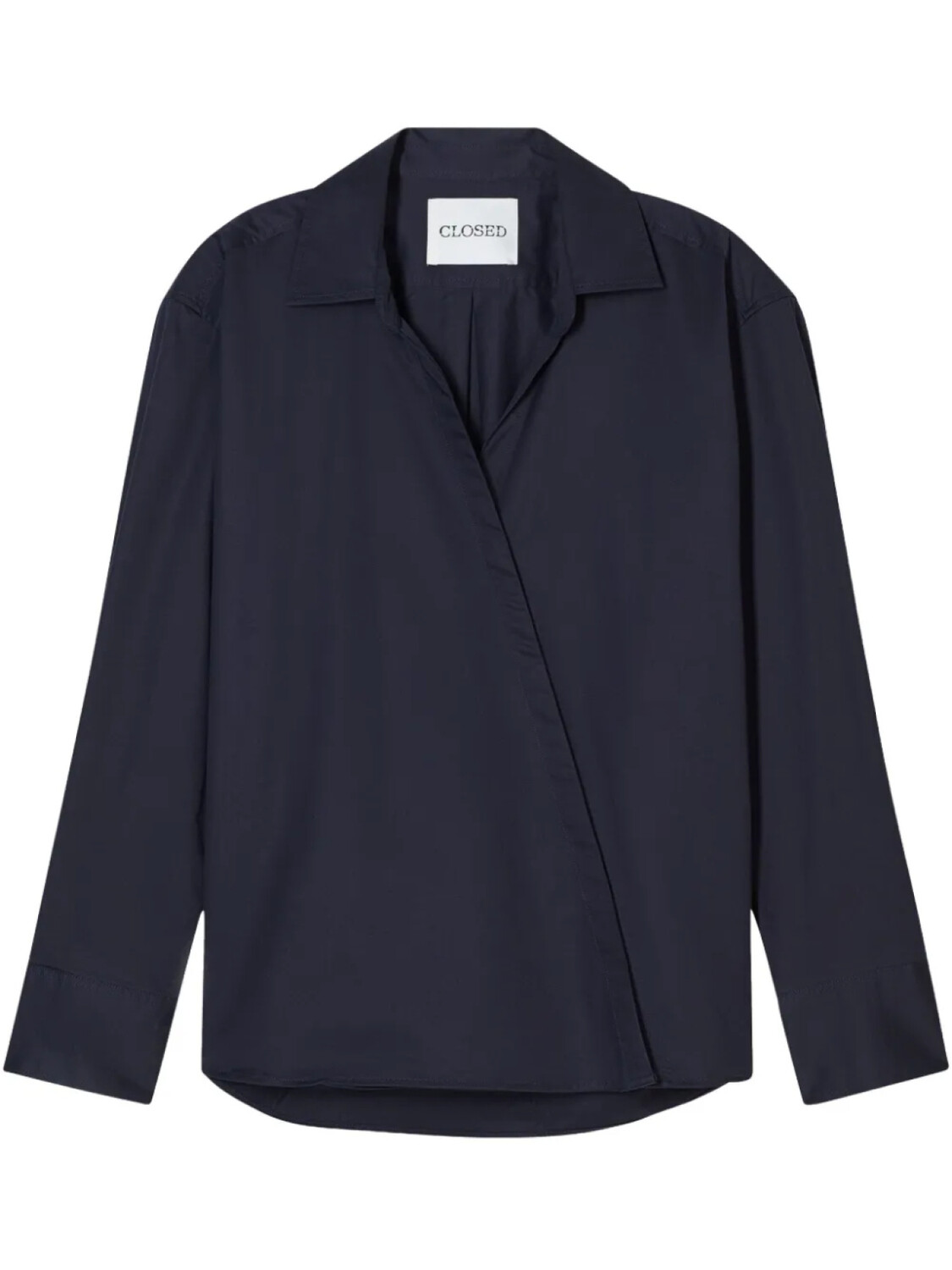 Закрытая асимметричная поплиновая блузка Closed, синий
Закрытая асимметричная поплиновая блузка Closed, синий