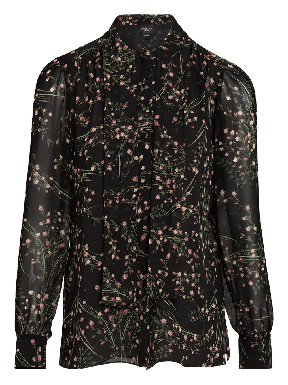 Блузка с цветочным принтом и завязкой на шее Giambattista Valli, черный
Блузка с цветочным принтом и завязкой на шее Giambattista Valli, черный