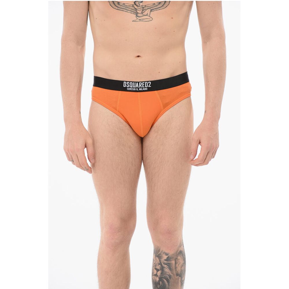 Хлопковые трусы с логотипом на поясе Dsquared2, оранжевый
Хлопковые трусы с логотипом на поясе Dsquared2, оранжевый