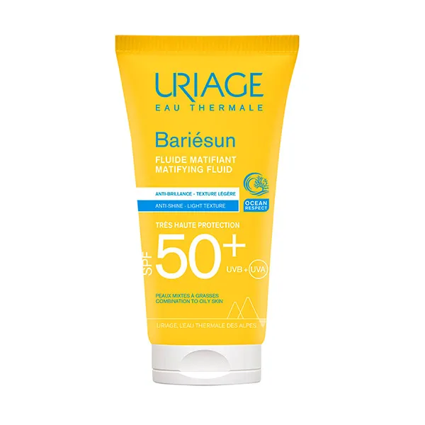 Матирующий флюид с высокой степенью защиты Bariésun Spf50+ Uriage, 50 ml 
Матирующий флюид с высокой степенью защиты Bariésun Spf50+ Uriage, 50 ml