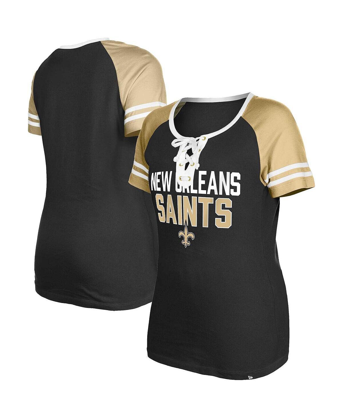 Женская черная футболка на шнуровке New Orleans Saints реглан New Era, черный
Женская черная футболка на шнуровке New Orleans Saints реглан New Era, черный