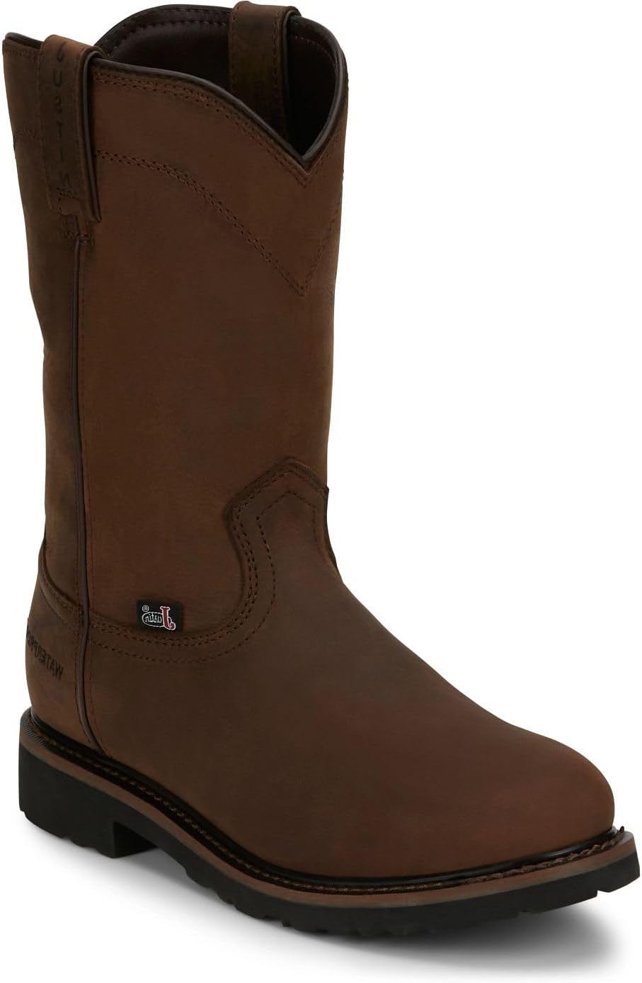 Мужские рабочие ботинки Justin Drywall 10" водонепроницаемые - прочная кожаная конструкция, подошва с противоскользящим покрытием, идеальны для тяжелых работ
Мужские рабочие ботинки Justin Drywall 10" водонепроницаемые - прочная кожаная конструкция, подошва с противоскользящим покрытием, идеальны для тяжелых работ