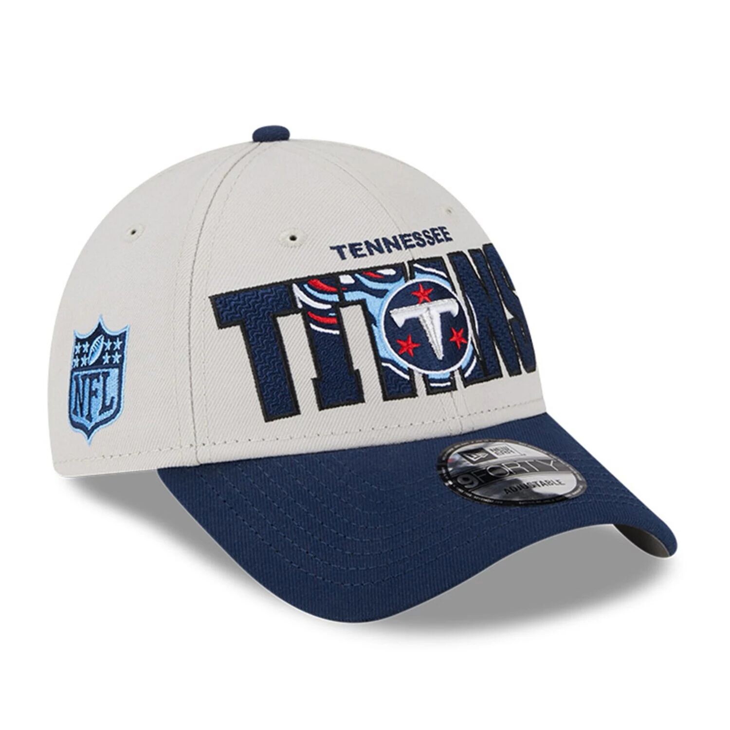 Мужская регулируемая кепка New Era Stone/темно-синяя Tennessee Titans 2023 NFL Draft 9FORTY
Мужская регулируемая кепка New Era Stone/темно-синяя Tennessee Titans 2023 NFL Draft 9FORTY