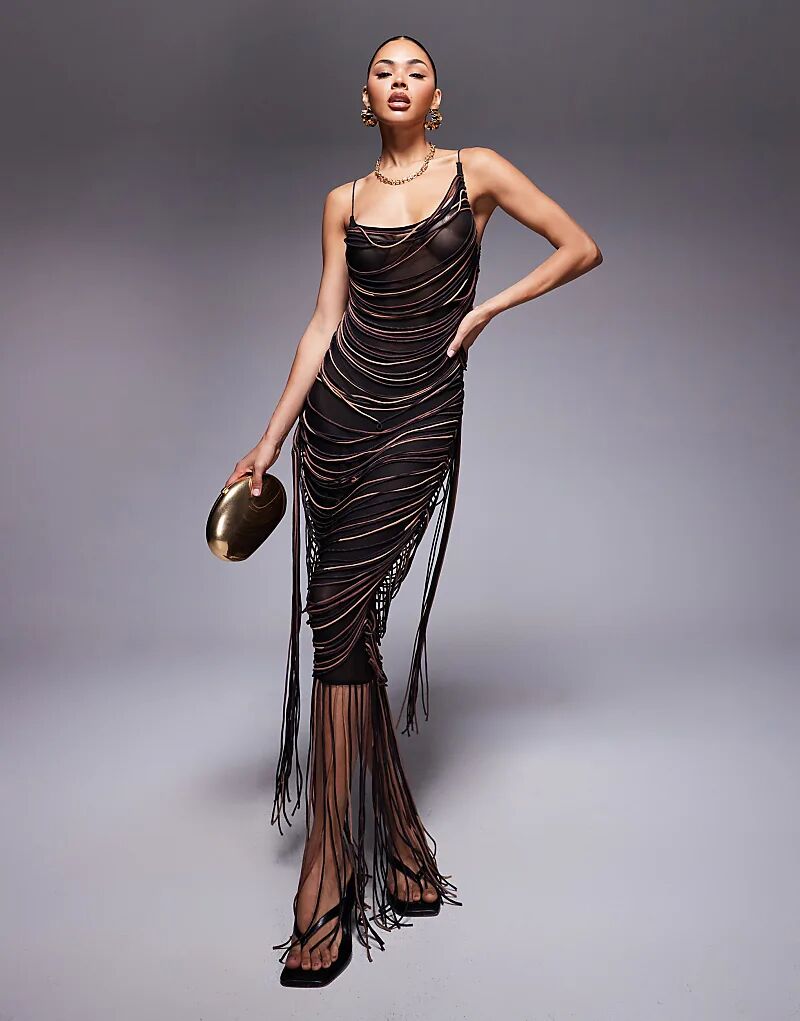 Платье макси ASOS DESIGN с драпировкой, бахромой и завязками в коричнево-кремовом цвете с эффектом омбре
Платье макси ASOS DESIGN с драпировкой, бахромой и завязками в коричнево-кремовом цвете с эффектом омбре