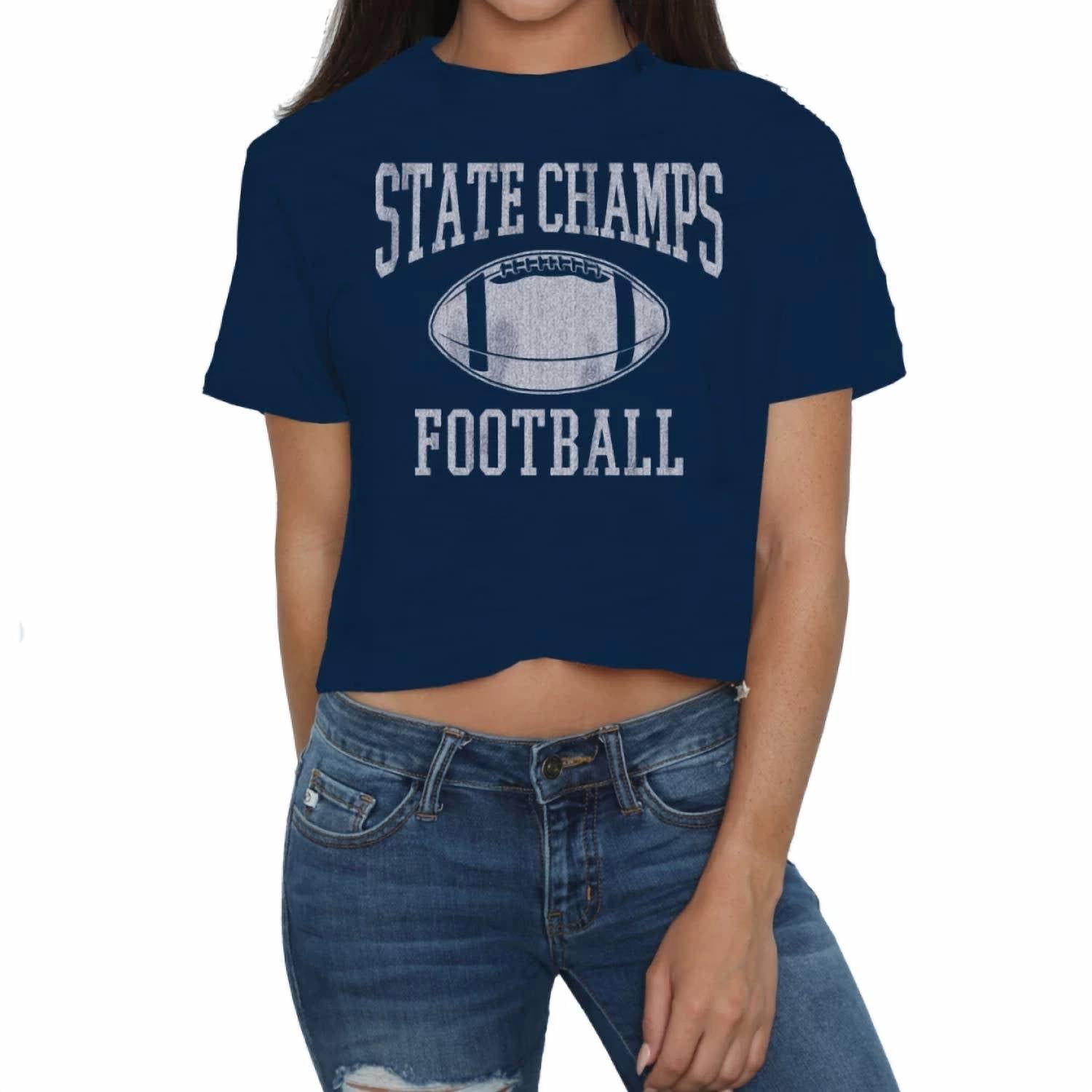 Женская футболка State Champs свободного кроя в темно-синем цвете The Original RETRO BRAND
Женская футболка State Champs свободного кроя в темно-синем цвете The Original RETRO BRAND