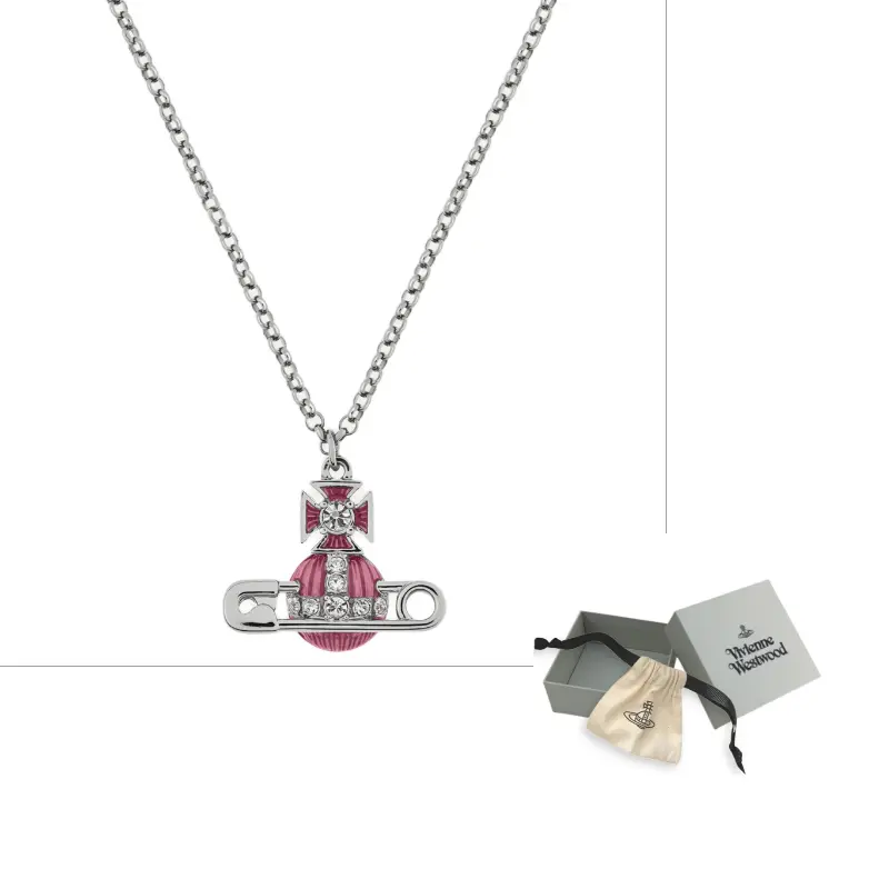 Vivienne Westwood Кулон из эмалевых английских булавок для женщин, серебро/винтажный розовый
Vivienne Westwood Кулон из эмалевых английских булавок для женщин, серебро/винтажный розовый