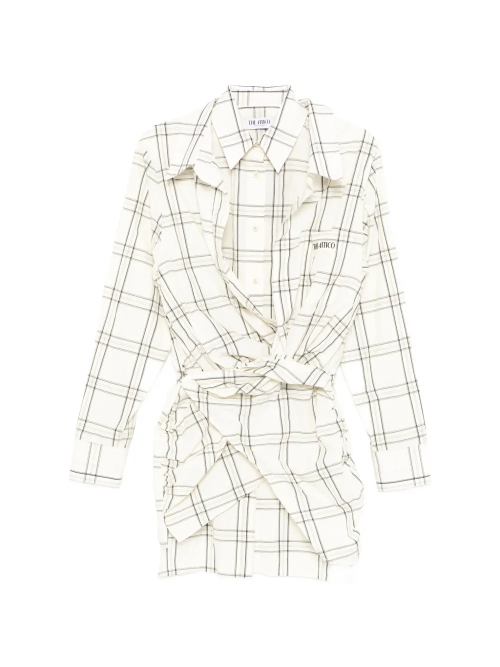 Клетчатое мини-платье The Attico, бежевый
Клетчатое мини-платье The Attico, бежевый