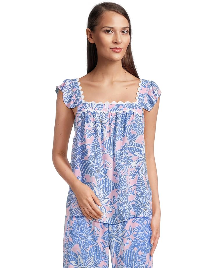 Пижамный топ Lilly Pulitzer Gyah, цвет Conch Shell Pink Up Scale 
Пижамный топ Lilly Pulitzer Gyah, цвет Conch Shell Pink Up Scale