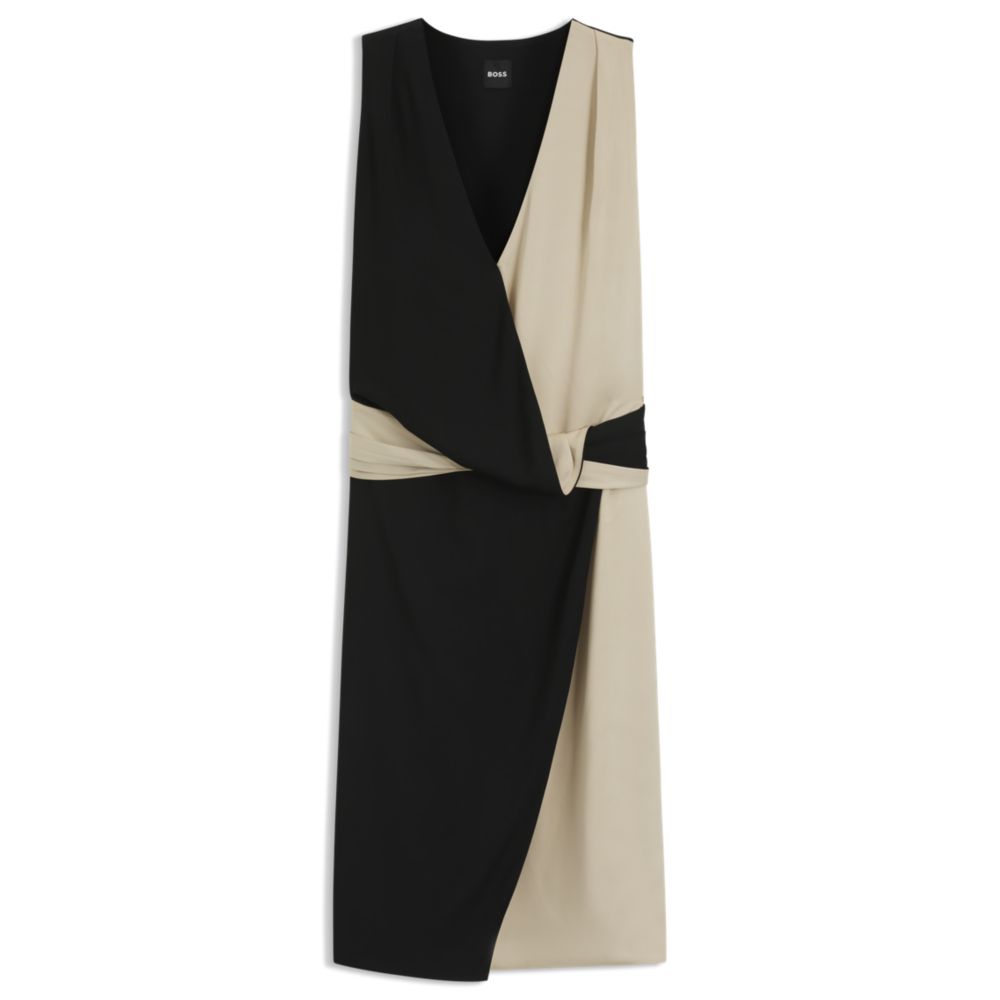 Цветное платье с запахом спереди BOSS, черный
Цветное платье с запахом спереди BOSS, черный